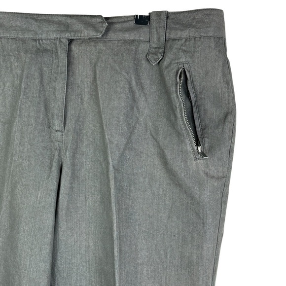 New Directions Gray High Rise Dress Capri Pants Women's 16 Zippered Pockets - Picture 4 of 7